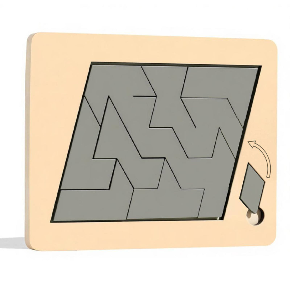 Wooden Geometric Puzzle Educational Geometric Shape Puzzle Compact Brain Teaser for Classroom