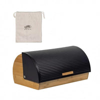 Bamboo Bread Box Wood-Grain Flip-Lid Bread Box Rectangular