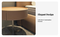 Round Pedestal Night Table Minimalist Design Small circular table modern aesthetic adaptable for Apartment Dwellers