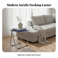 Transparent C-Shaped Table Minimalist design Home Furnishing Space-Saving