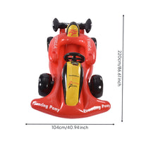 Safe Inflatable Race Car Oversized Pool Lounger with Steering Wheel Long-Lasting Car Pool Lounger Tear-Resistant for Beach
