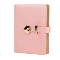 Qihan Creative Trend Journal Notebook with Heart Lock, Gift Box Set