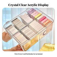 Multi-Compartment Card Box Compartmentalized Design Multi-Compartment Card Tray