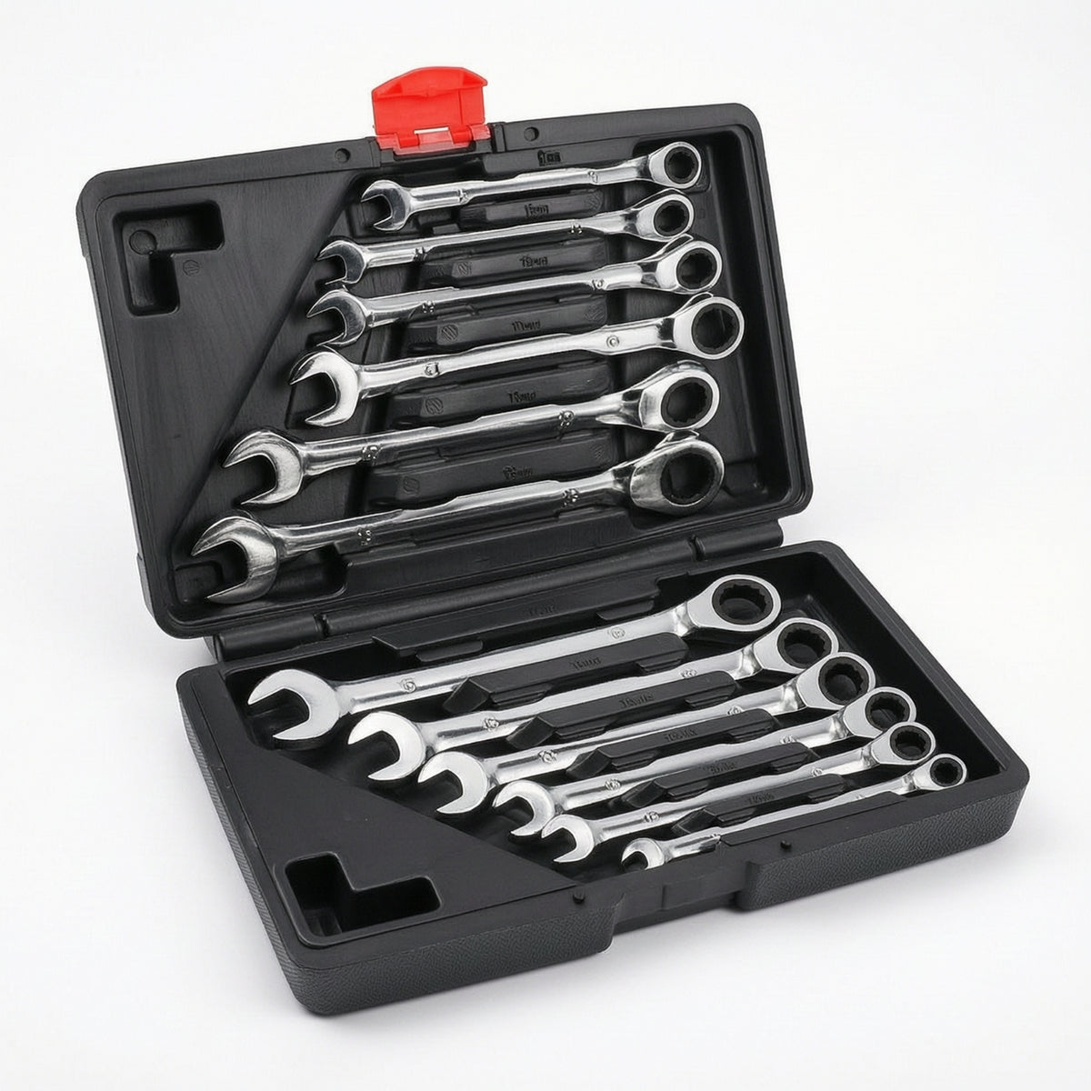 12 Pieces Wrench Set with Case Vanadium   Steel Combination Wrench Set Resistant Hand Tools for Diyers, Auto Repair