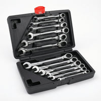 12 Pieces Wrench Set with Case Vanadium   Steel Combination Wrench Set Resistant Hand Tools for Diyers, Auto Repair