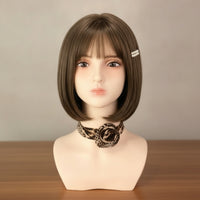 Hairpiece Display Head Smooth Mannequin Head with Shoulders Display Bust for Hair Stylists, Salons, Studios