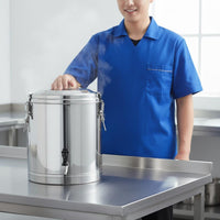 Stainless Steel Insulated Container Versatile Storage Insulated Beverage Dispenser Thermal Food Transport Barrel Non-Slip Base