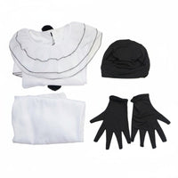 Cosplay Pierrot Clown Costume Scary Black and White Pierrot Costume Comfortable Wear Ruffle Collar Clown Suit Lightweight Material for Stage Performances