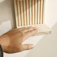Door-Shaped Solid Wood Wall Planter Shelf for Home Living Room Decor