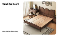 Nordic Nordic design Wavy Headboard Frame Retro Design Bedroom Furniture Minimalist visually appealing foundation Bed box-coil-complimentary coil Needed for Apartment Dwellers, homeowners, Teenagers, Guest Room