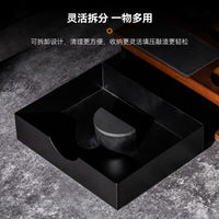 Multifunctional Solid Wood Coffee Tamper Base Storage Knock Box with Round Corner