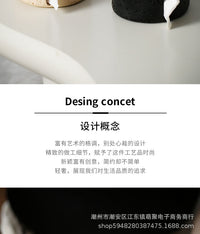 侘寂风客餐厅纸巾盒砂岩洞石抽纸盒带盖可侧拉卫生间卷纸收纳盒
