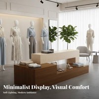 Clothing Store Island Display Modern Minimalist Design Multi-Level Merchandise Table Heavy Duty Tiered Display Table for Crafters, Boutiques, Showroom