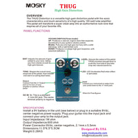MOSKYAUDIO Drive Distortion Delay Guitar Effects Pedal