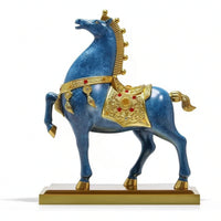 Horse Figurine with Base Embossed Horse Figurine Detailed Collectible for Housewarming