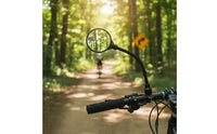 360 Rotation Bike Mirror  Set Shockproof Adjustable Bike Back View Mirror Kit  Scratch Resistant Lens for Commuters