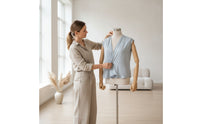 Half-Body Mannequin with Articulated Arms Sturdy textileCovered Dress Form with Metal Base Heavy Duty Mannequin Torso for Tailors