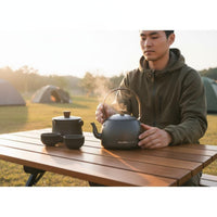 Outdoor Tea Making Kit With Filter Camping Tea Kettle Set Minimalist Design