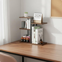 Desktop Display Organizer Rack Easy Assembly Wooden Desktop Shelf Long-Lasting