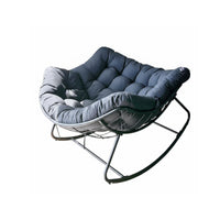 Padding Ed Rocking Chair Wicker Weave Accent Padding Ed Oval Recliner Cradle-Like Comfort Thick Padding for Parents, Balcony