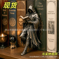 Gothic Reaper Bookshelf Statue Resin Craft