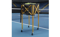 Ball Storage Cart Foldable Rolling Sports Ball Cart Foldable Athletic Gear Organizer with Removable Basket for Coaches, Teachers, Gym, School
