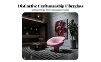 Light Luxury blossomShaped Armchair Wabi-Sabi Aesthetic Upholstered Lounger Artistic Design Lounge Chair Statement Piece for Interior Decorators, Apartment Dwellers, Balcony, Reception Area, study corner, Bedroom