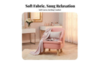 Space-Efficient Upholstered Armchair Space-Saving Single Sofa Removable and Cleanable Cover Minimalist Design for Renters