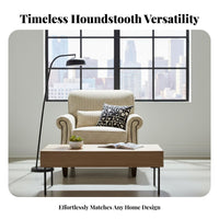 Houndstooth Armchair Modern Western design Upholstered Accent Chair Comfortable Soft Seat Chic Design for Bedroom, study corner