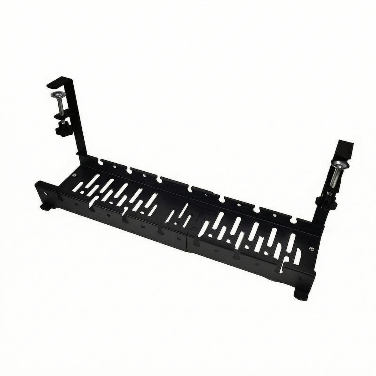 Under-Desk Cable Rack Slotted Base Under Desk Cable Tray Raised Side Walls