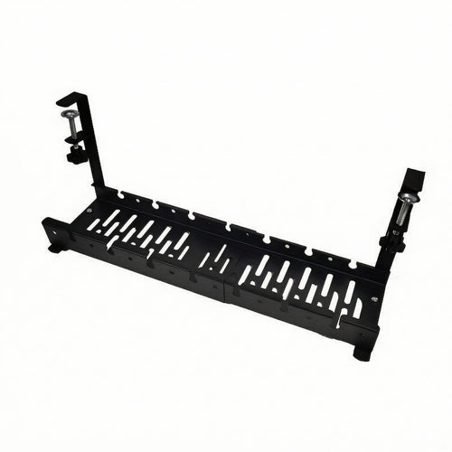Under-Desk Cable Rack Slotted Base Under Desk Cable Tray Raised Side Walls