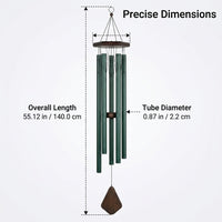 Deep Tone Wind Chimes, 140cm Metal Tube Wind Chimes Outdoor, Soothing Melodic Sound for Garden Verandah Decor