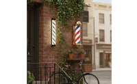 Waterproof LED Barber Pole Wireless Controlled Rotating Barber Shop Light High Brightness Red White Blue Pole Light Multi-Color for Barbers, Hair Stylists, Outdoor