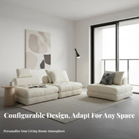 Blockdesign Sofa with Movable Backrests Wabi-Sabi Aesthetic configurable Seating Easy Assembly Deep Seat Design for Young Adults