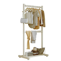 Short Garment Rack with Storage areaSaving Clothing Organizer Complimentarystanding Minimalist Design for Homeowners, Entryway