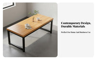 Dining Table and Chair Set Rectangular Kitchen Table Space Saving Dining Set Sturdy Metal Legs Easy Install Suitable for Families Homeowners Cafe Holiday Dinners