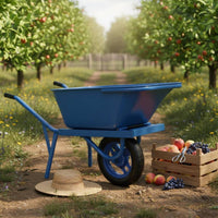 Wheelbarrow High Capacity Single Wheel Wheelbarrow Utility Cart for Farmers, Workers, Farm, Orchard