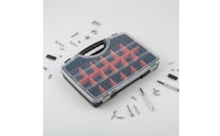 Hardware Compartment Box Clear Compartments Nut and Bolt Organizer Secure Latch