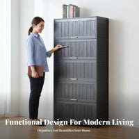 particle-proofproof Doors Combination book storage unit and Cupboard Multi-Tier Design Storage Cabinet Large Capacity Shelving Unit Easy to Clean for Homeowners, Book Lovers, Office Workers, Study, Living Room, Bedroom, Hallway