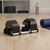 NUO Adjustable Dumbbell Set for Men and Women, Quick-Adjust Pure Steel Weights