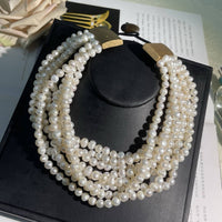 Layered Pearl Necklace Elegant Layered Necklace Versatile Jewelry for Brides, Weddings