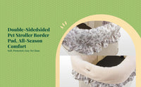 Orthopedic washable pet stroller pad