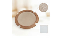 Round Cat Pad with Notches Long-Lasting Woven Cat Mat Pet Accessory Breathable Reversible for Cats, Indoor