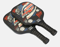 16mm Fiberglass Pickleball Paddle Set with 4 Balls and Storage Bag for Adults and Kids Outdoor Training
