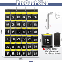 36-Pocket Wall Hanging Organizer for Classroom Storage