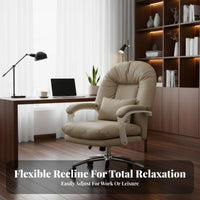Reclining Chair with Footrest Thick Cushioning Highspine Reclining Seat with Footrest Ergonomic Design Padded Armrests
