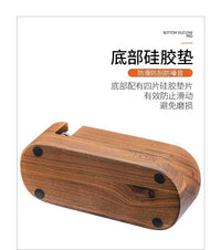 实木咖啡压粉座 胡桃木 / 榉木通用布粉台 51/54/58mm 手柄收纳架