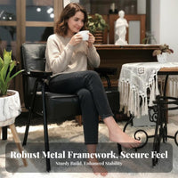 utilitarian Armchair With Armrests Accent Chair Minimalist Aesthetic for Readers