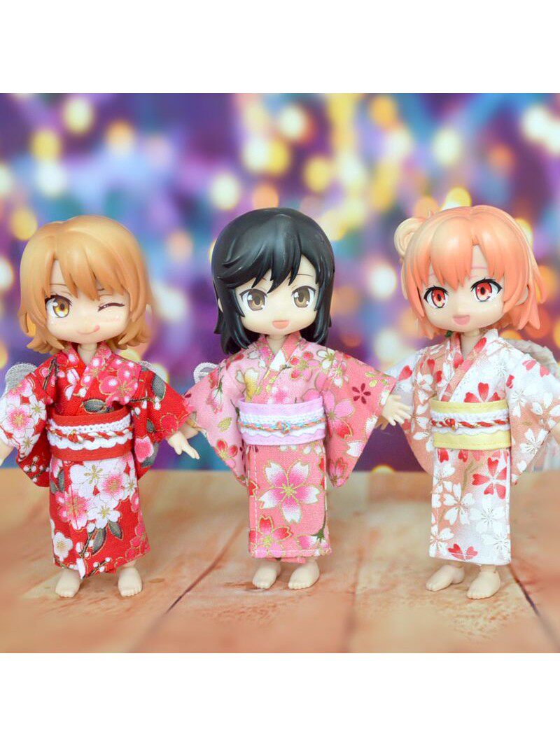 Japanese Kimono Doll Outfit for 1/12 BJD and GSC Nendoroid Dolls