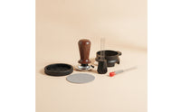 5 Pieces Espresso Pressing Set Weighted Espresso Tamper Walnut Accessory for Baristas